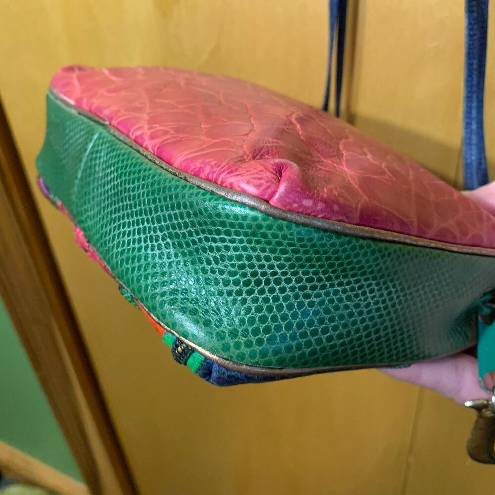 Vintage Sharif Vibrant Color-blocked handbag - Picture 6 of 9